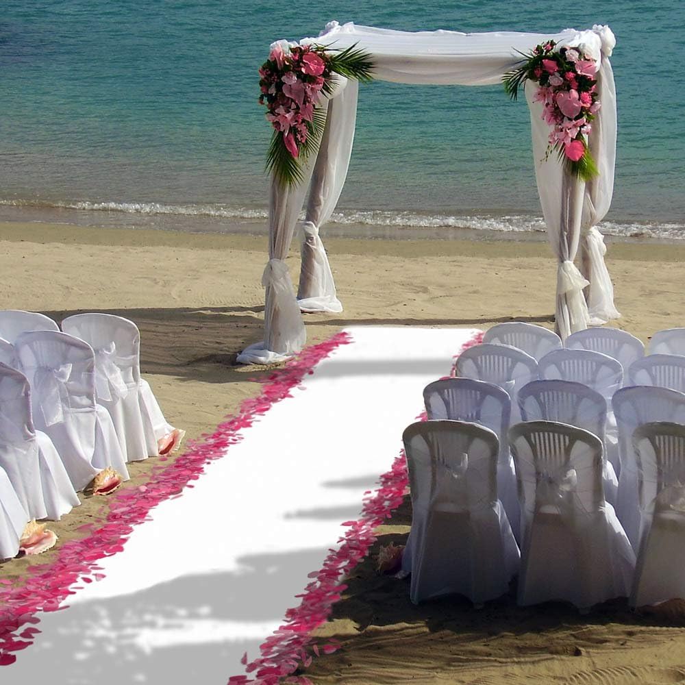White Carpet Aisle Runner 4 Feet x 25 Feet V247