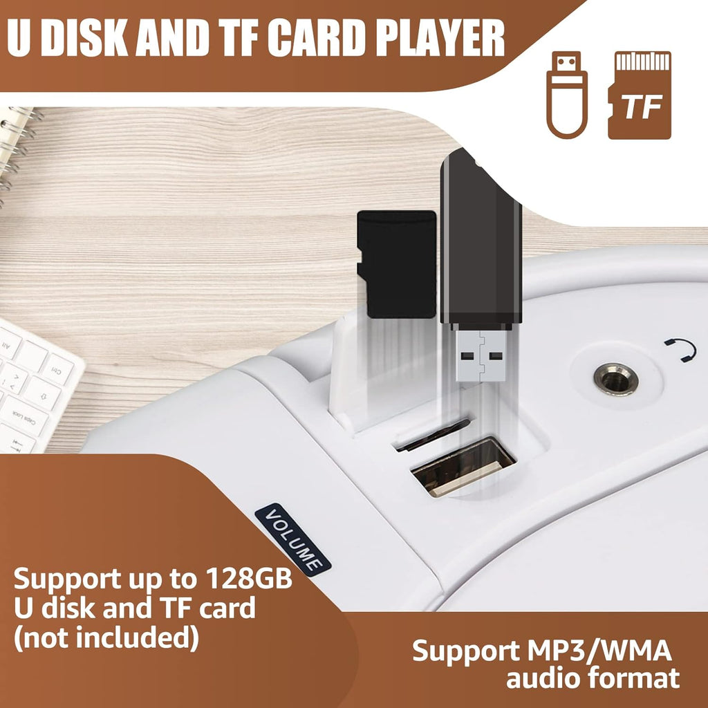 CD and Cassette Player Combo with Remote Control D402