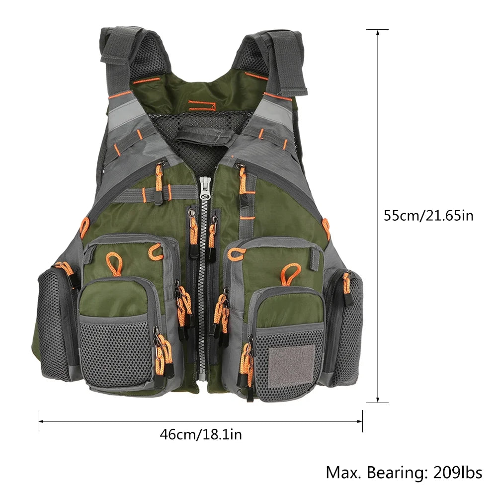 Breathable Padded Fishing Life Jacket Floatation Device T196