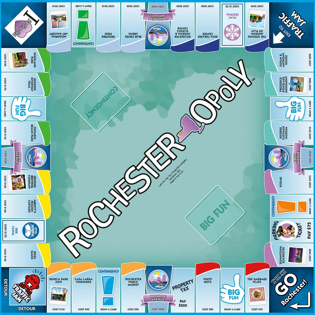 Rochester-Opoly City Themed Board Game, 2-6 Players R69087