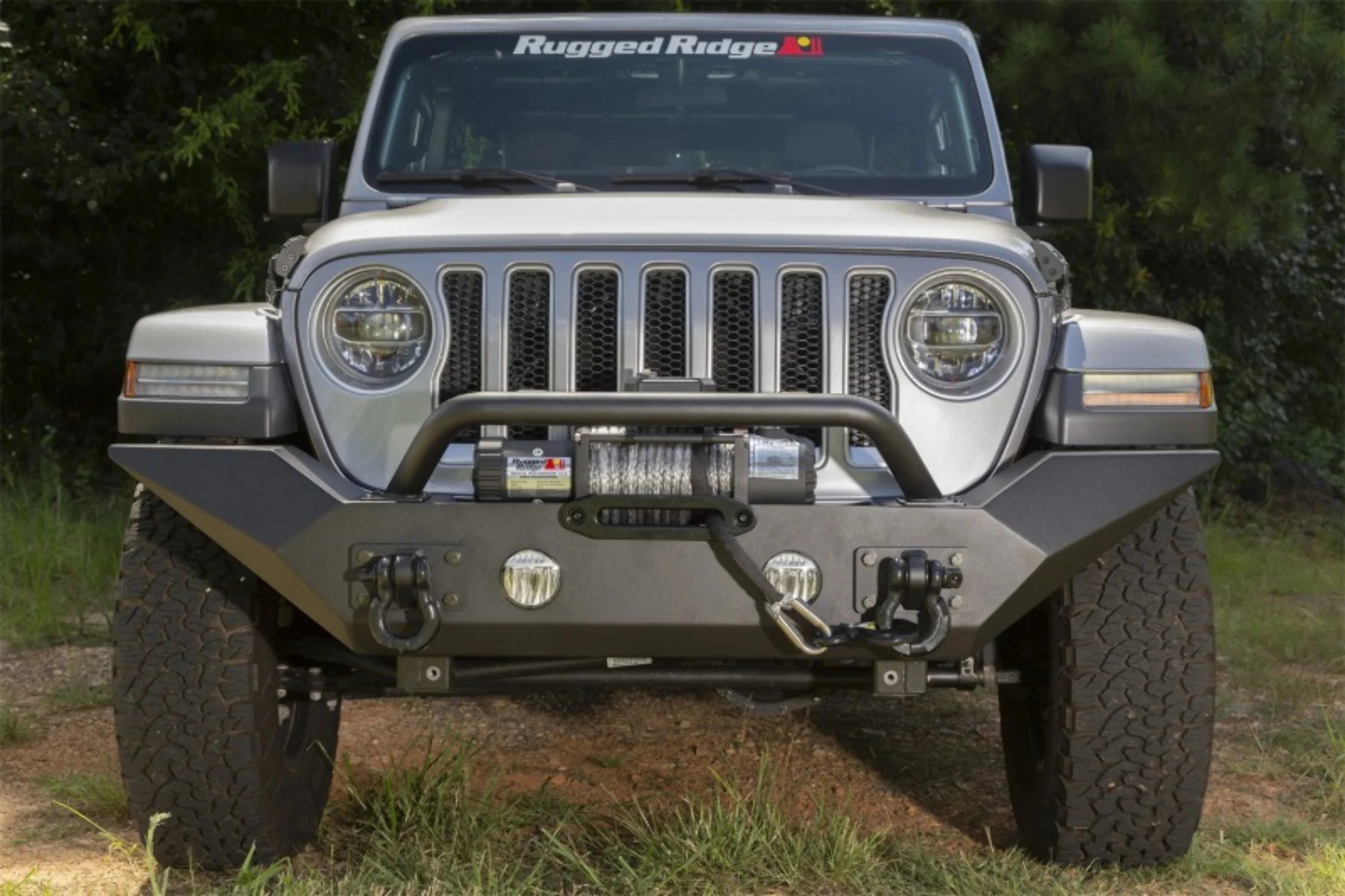 Spartan Bumper, Front, Full-Width, Steel, Textured Black L316