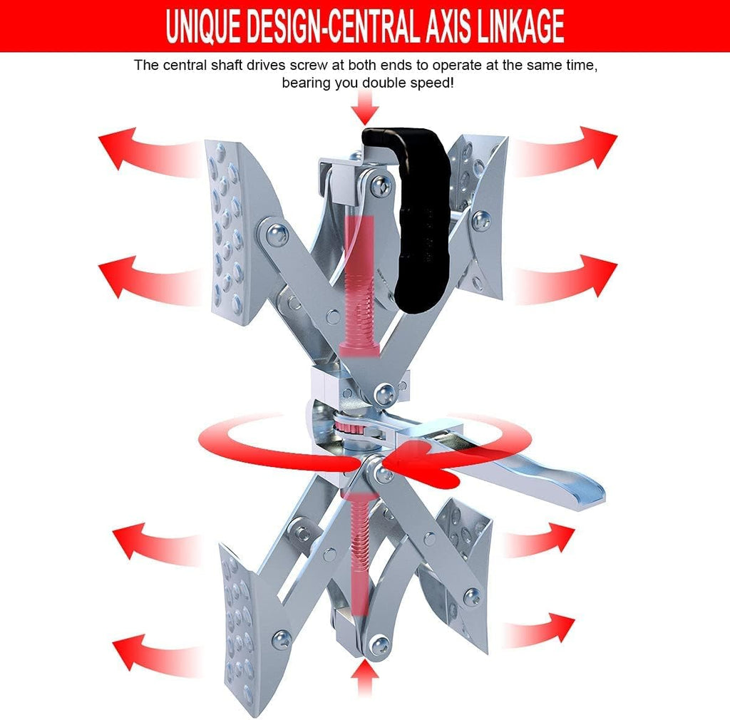 X-Shaped Wheel Chock Stabilizer with Integrated Wrench & Anti-Theft Code Locked, Pack of 2 F598800