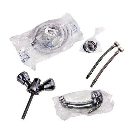 Chrome Handle with 5’ White Nylon Hose A14578