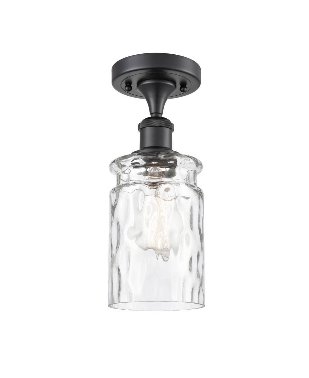 Matte Black 1 Light Semi-Flush Mount Y866740