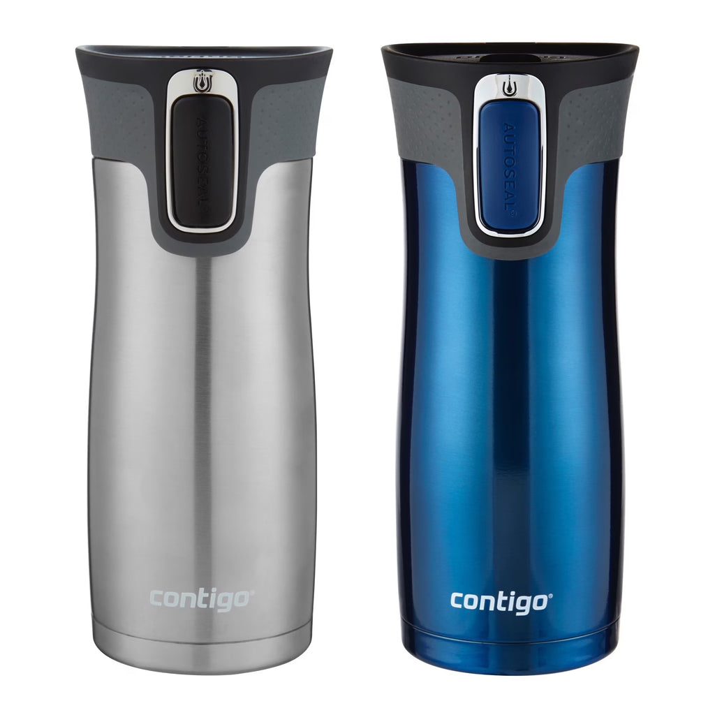 16 Oz Vacuum-insulated Stainless Steel Travel Mug, 2-Pack K2469