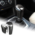 2pcs Carbon Fiber Car Gear Shift Knob Cover Handle Sticker Interior Trim Z567