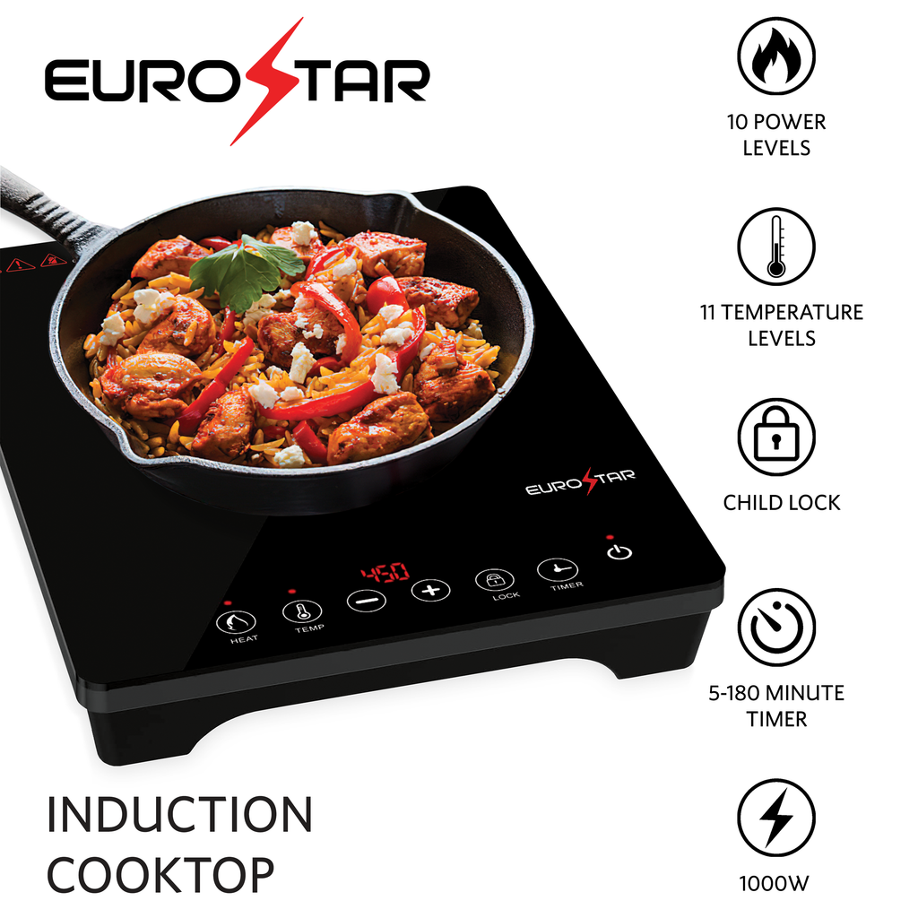 1800W Portable Induction Cooktop, Black H78438