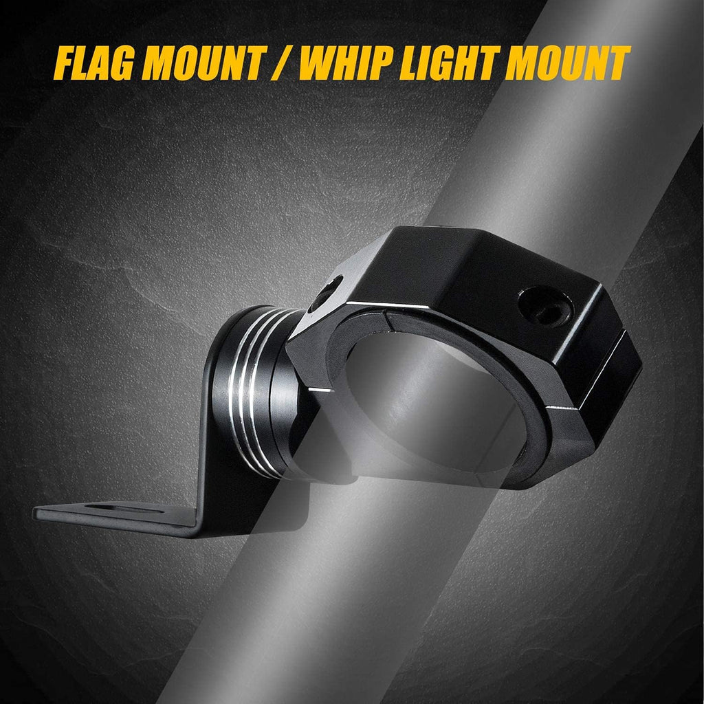 2 PCS Universal Heavy Duty Adjustable Roll Bar Flag Mount & Whip Light Mount L914