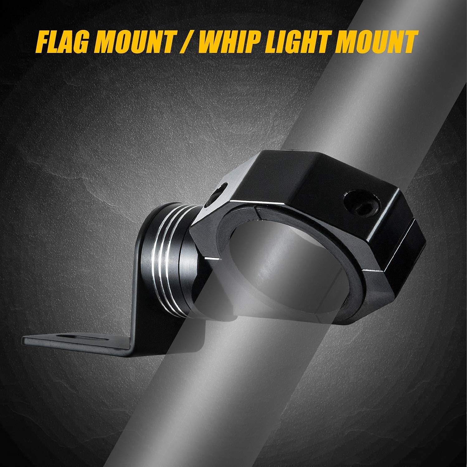 2 PCS Universal Heavy Duty Adjustable Roll Bar Flag Mount & Whip Light Mount L914