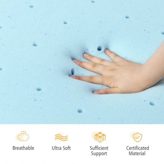 Queen Size Gel Memory Foam Mattress Topper S4824