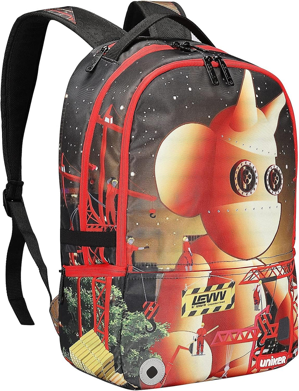 Graffiti Laptop Backpack with USB Port W5740
