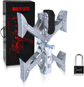 X-Shaped Wheel Chock Stabilizer with Integrated Wrench & Anti-Theft Code Locked, Pack of 2 F598800