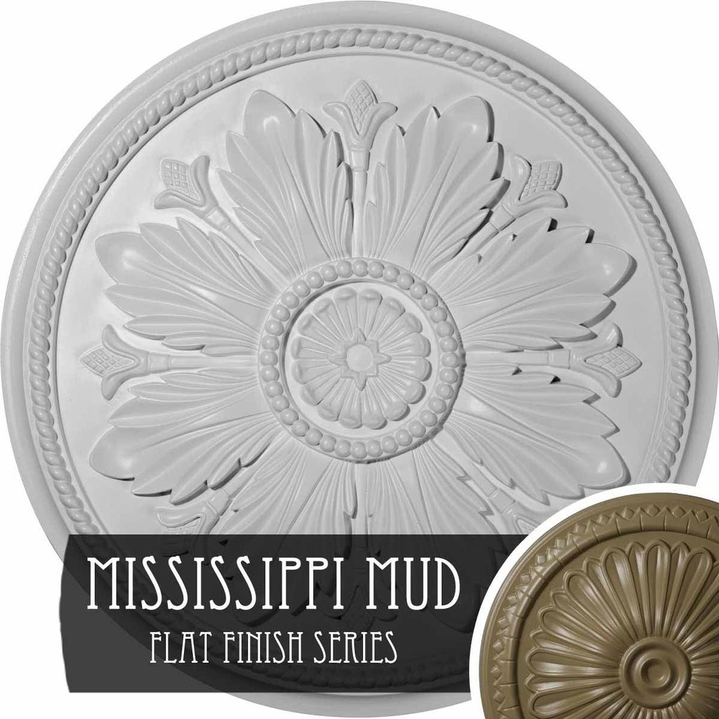 23 5/8 inch x 1 1/2 inch Hand-Painted Ceiling Medallion R20356