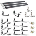 25-Piece Garage Storage Hang Rail and Hooks Bundle W655522