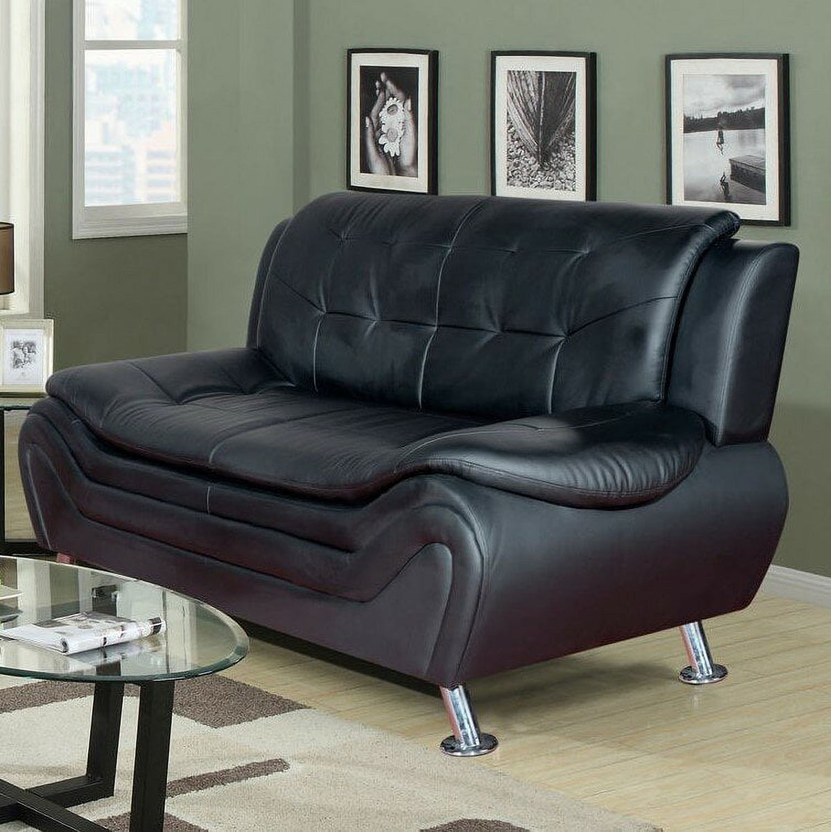 Black 3 Piece Living Room Set F77720