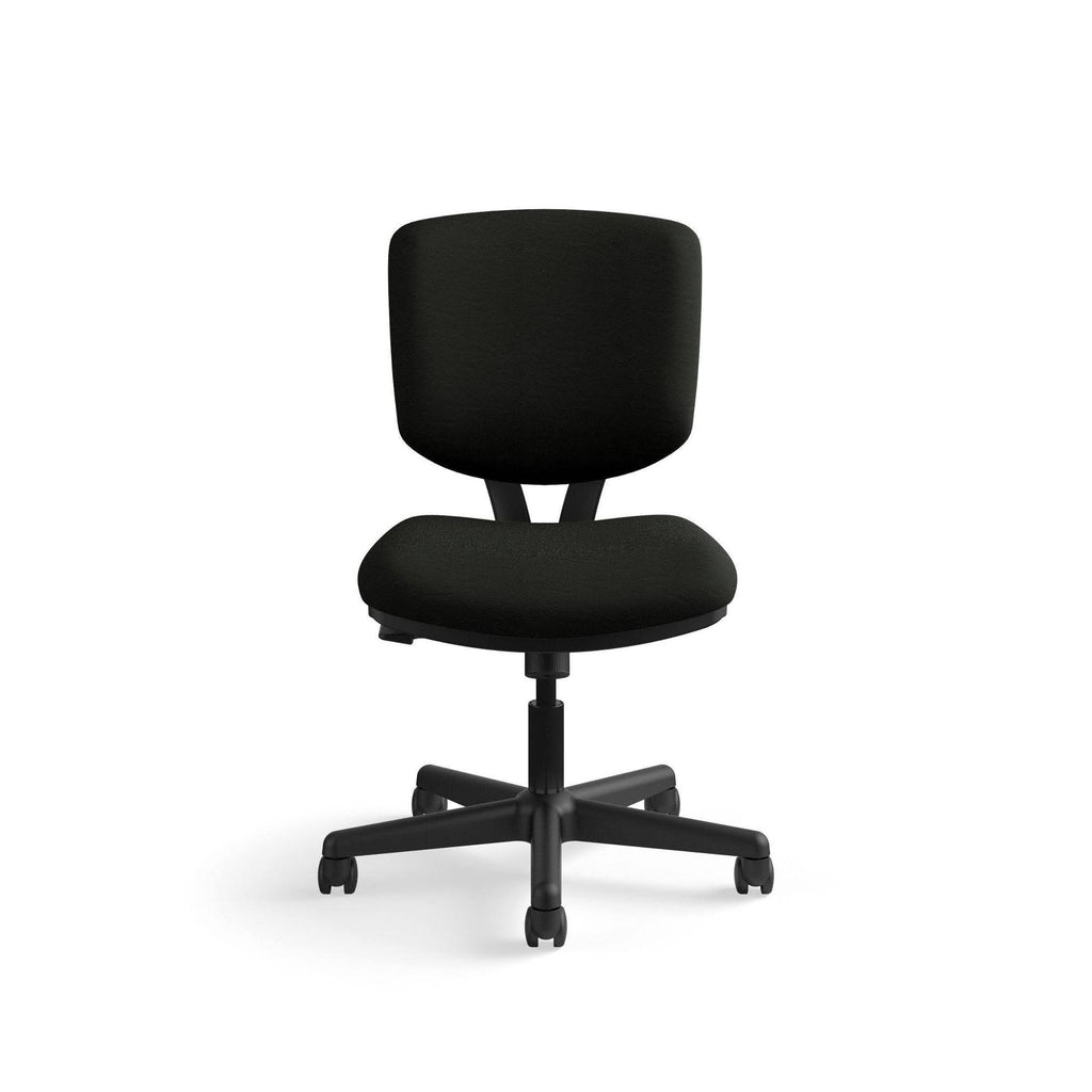 Black Plastic Leather Task Chair D6961