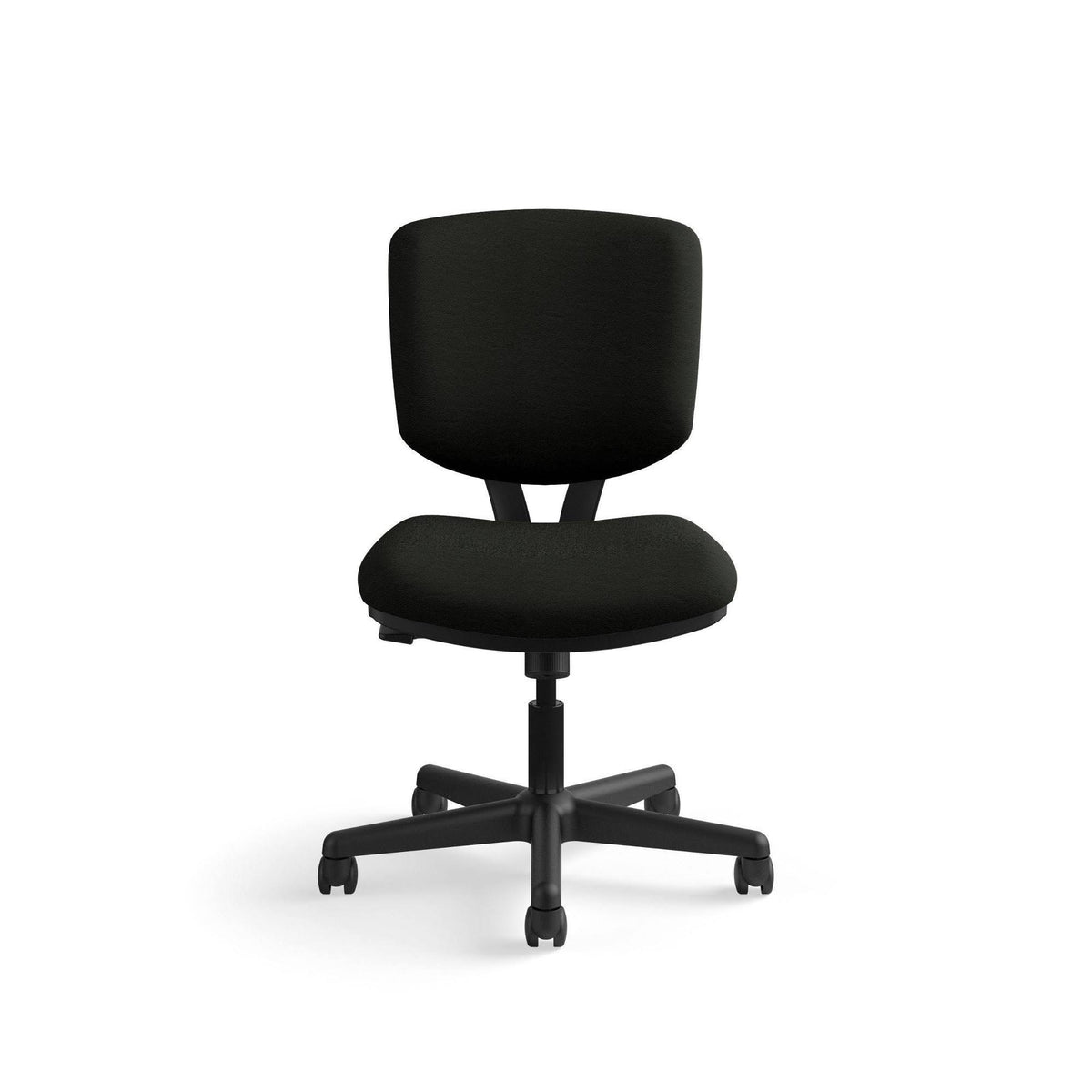Black Plastic Leather Task Chair D6961