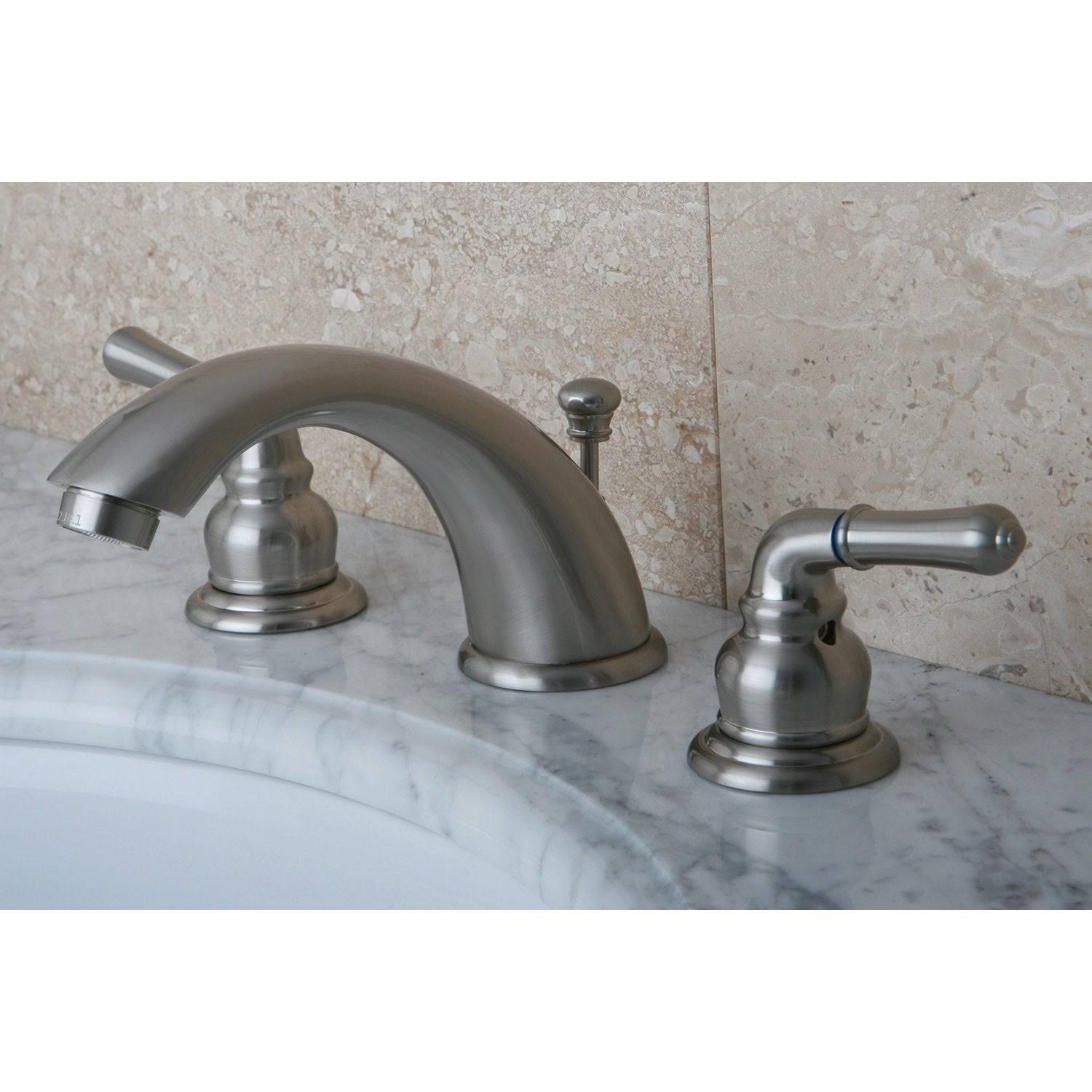 Polished Chrome Polished Brass Widespread Bathroom Faucet B1680