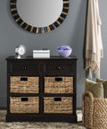 Whitewash Wicker Basket Storage Unit L27344