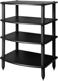Four Shelf Audio Rack Media Stand and Components Cabinet C886