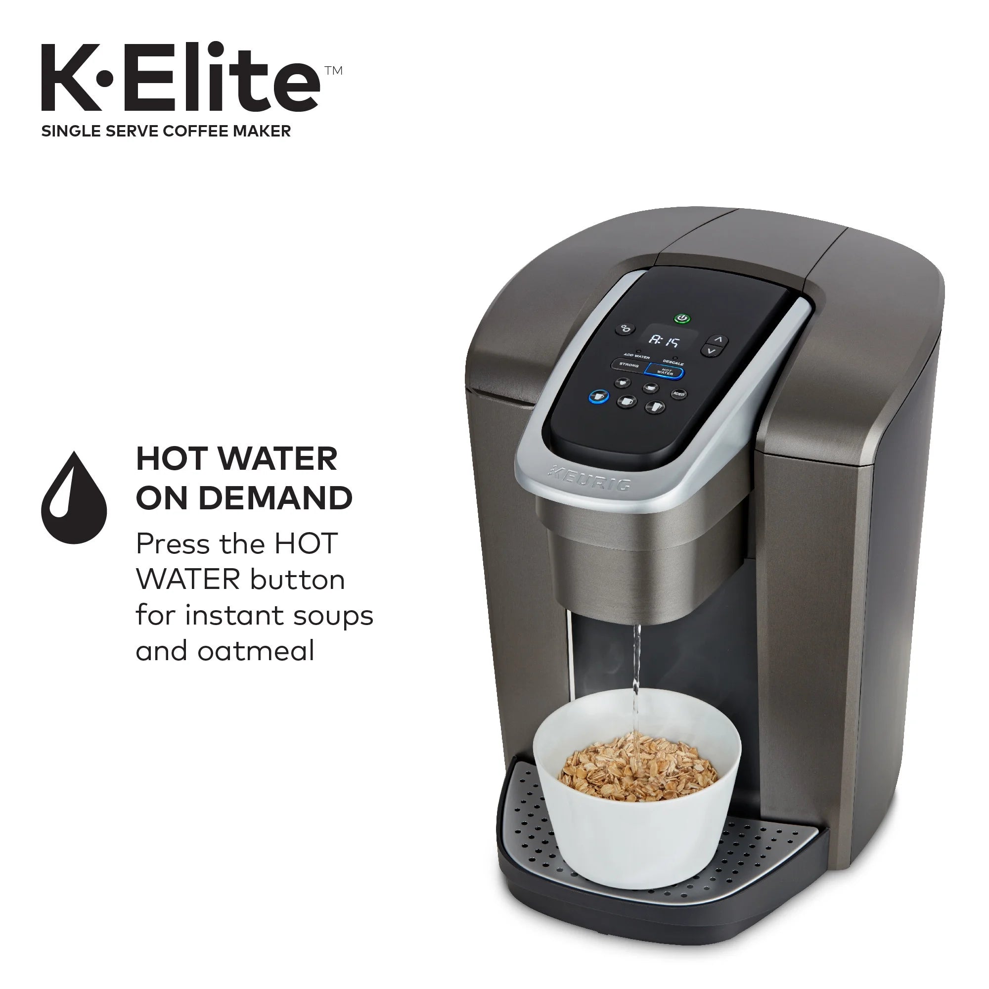 Brushed Slate Single-Serve K-Cup Pod Coffee Maker K137586
