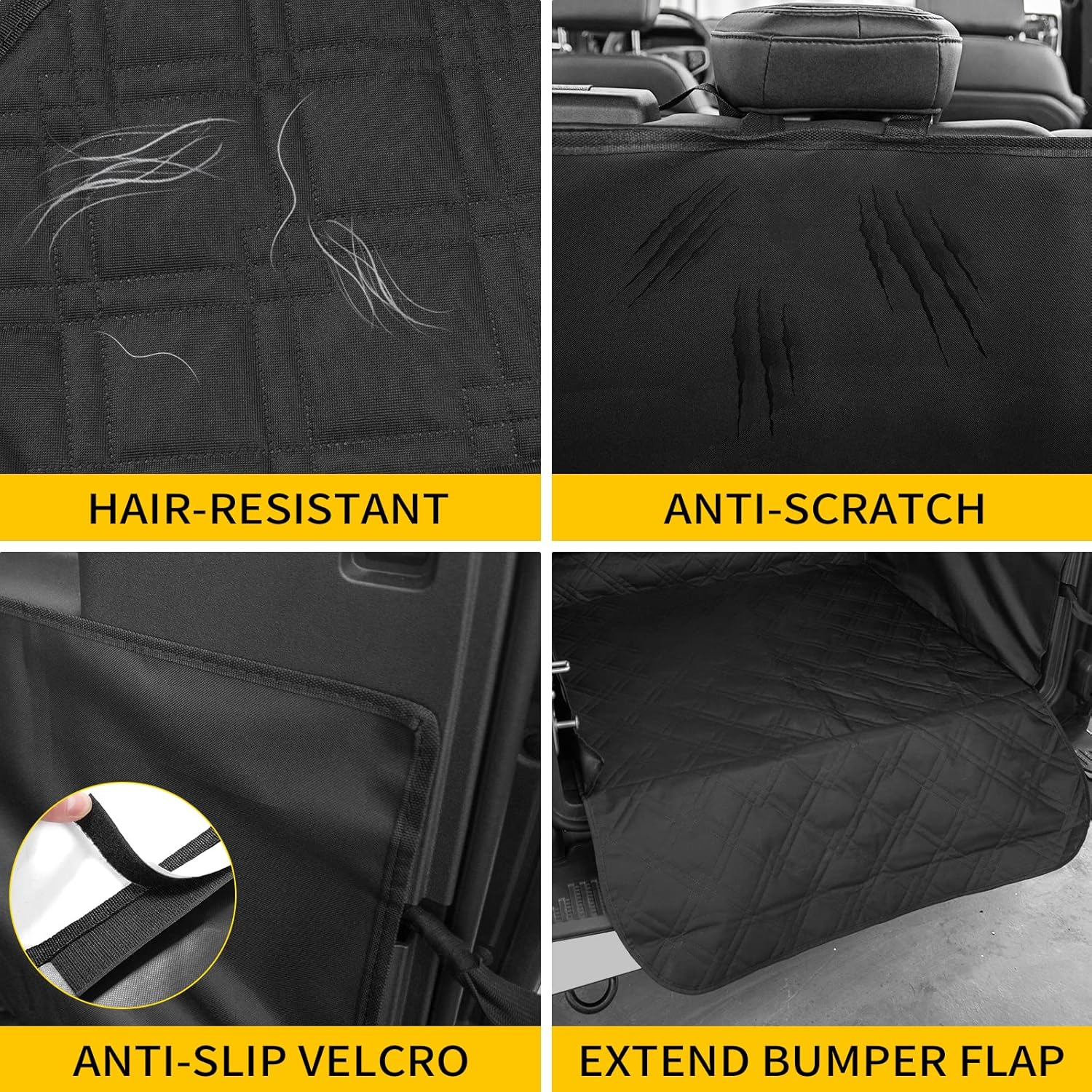 Cargo Liners for Dogs Pet Trunk Mats for 4 Door Ford Bronco Pack of 2 I892437