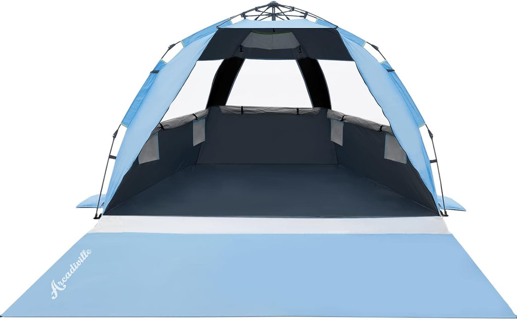 Blue Pop up Beach Tent Sun Shelter 4 Person A724983
