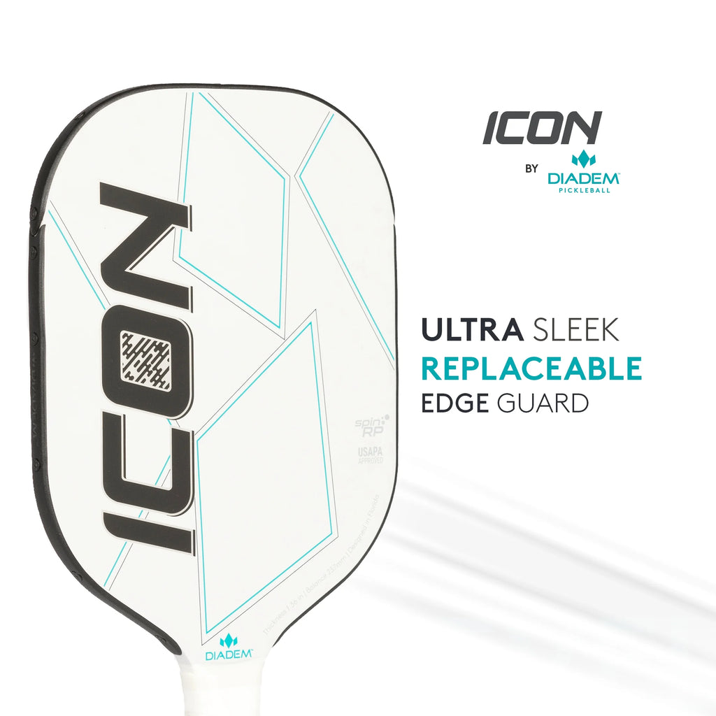 White Liteweight Carbon Fiber Pickleball Paddle, 7.7oz S632