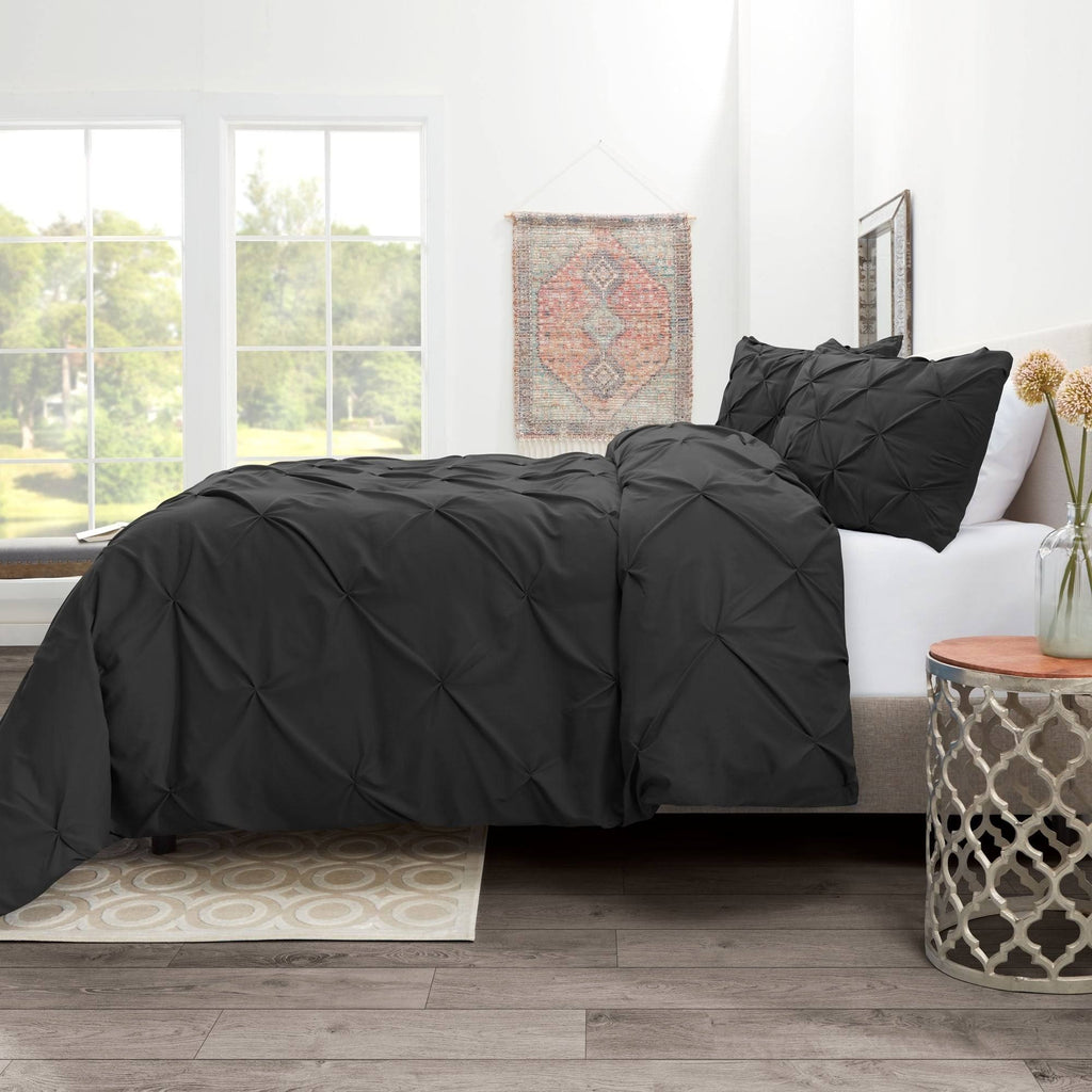 Cream California King Pinch Pleat Duvet Cover Set K3710