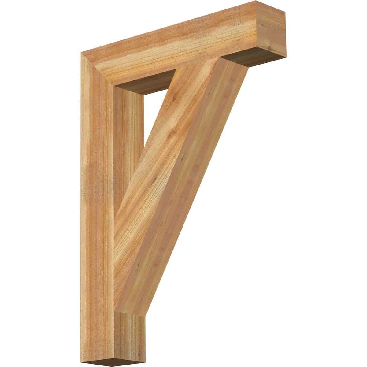 Traditional Block Rough Sawn Bracket, Western Red Cedar D77401