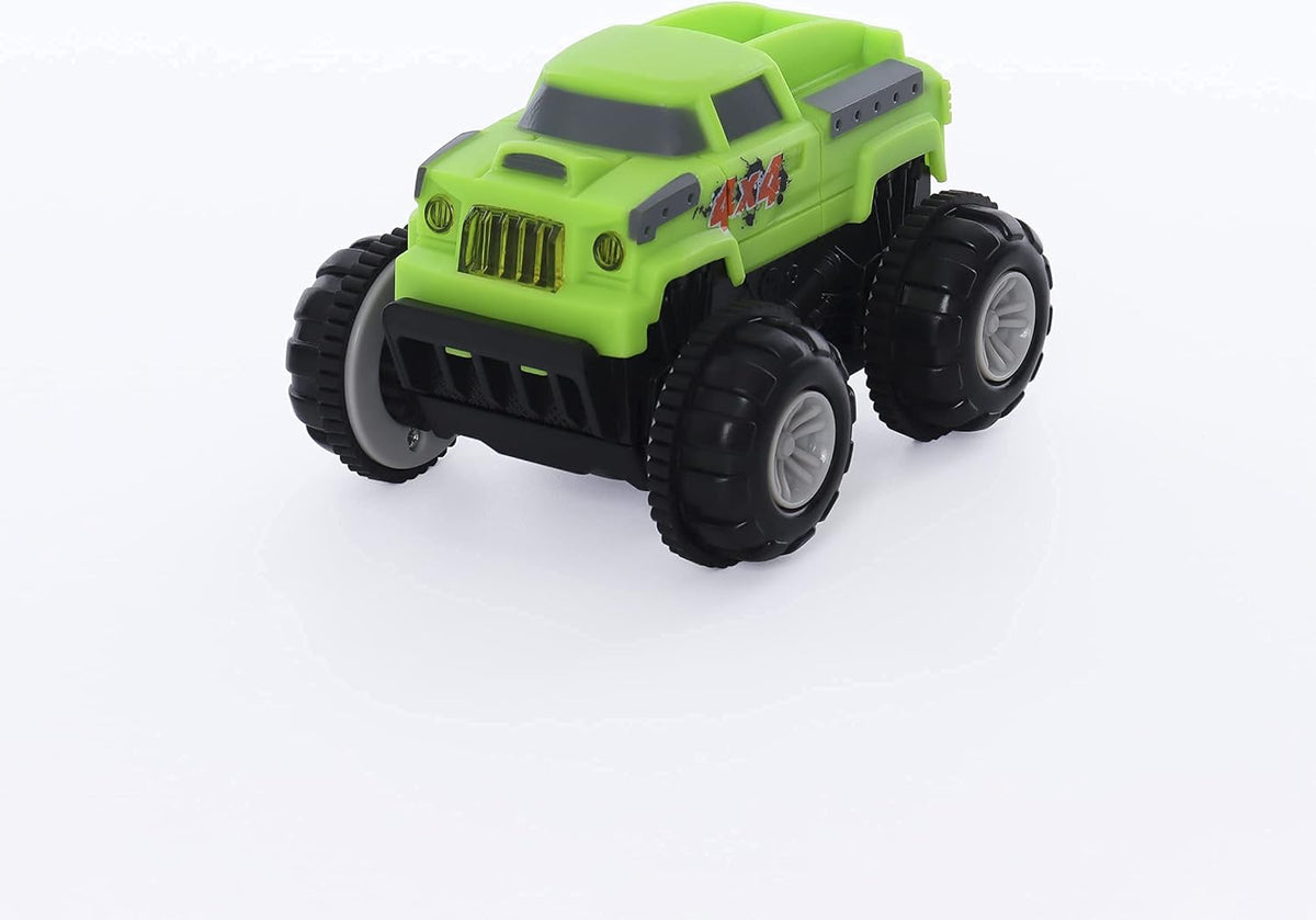 46 Pcs Glow in The Dark Race Car Track Set R136930