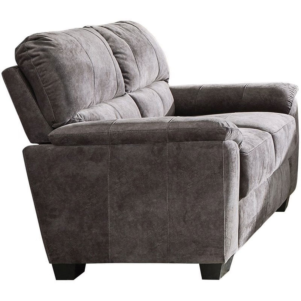 Charcoal Grey Upholstered Pillow Top Arm Loveseat Z849307