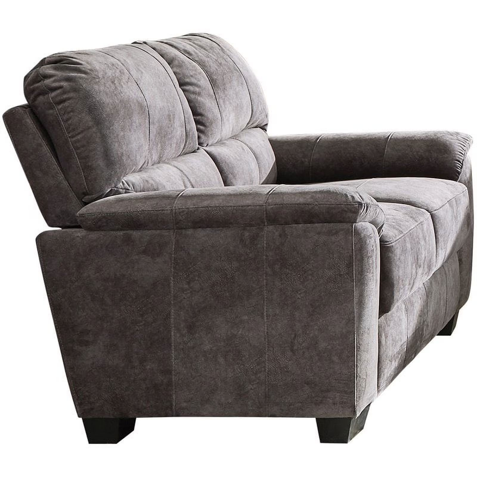 Charcoal Grey Upholstered Pillow Top Arm Loveseat Z849307