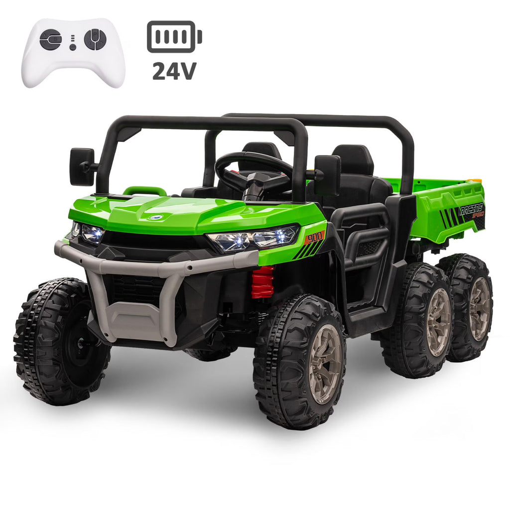 Green 2-Seater Ride on Dump Truck with Remote Control W194