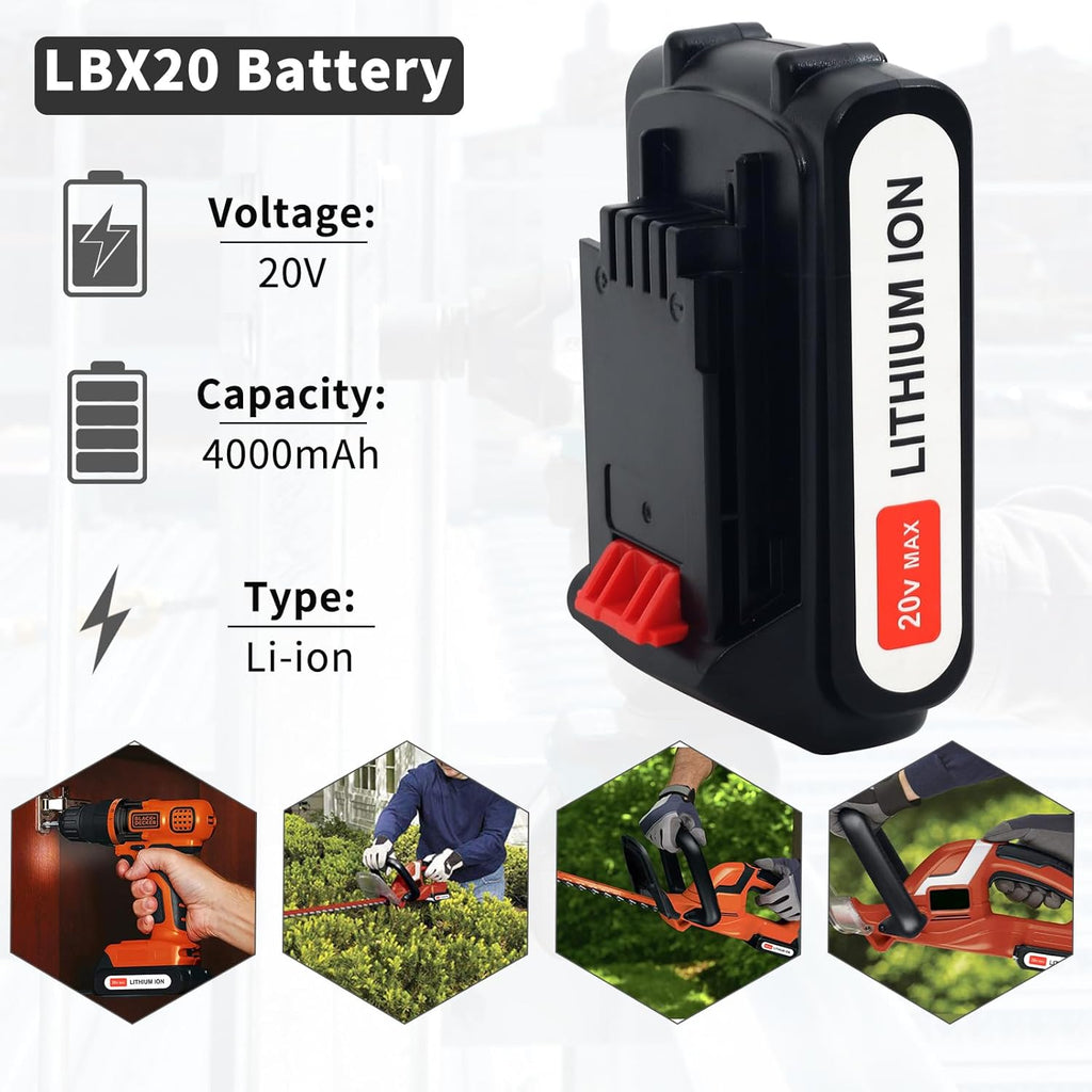 2-Pack 20V 4.0Ah Lithium Battery X462
