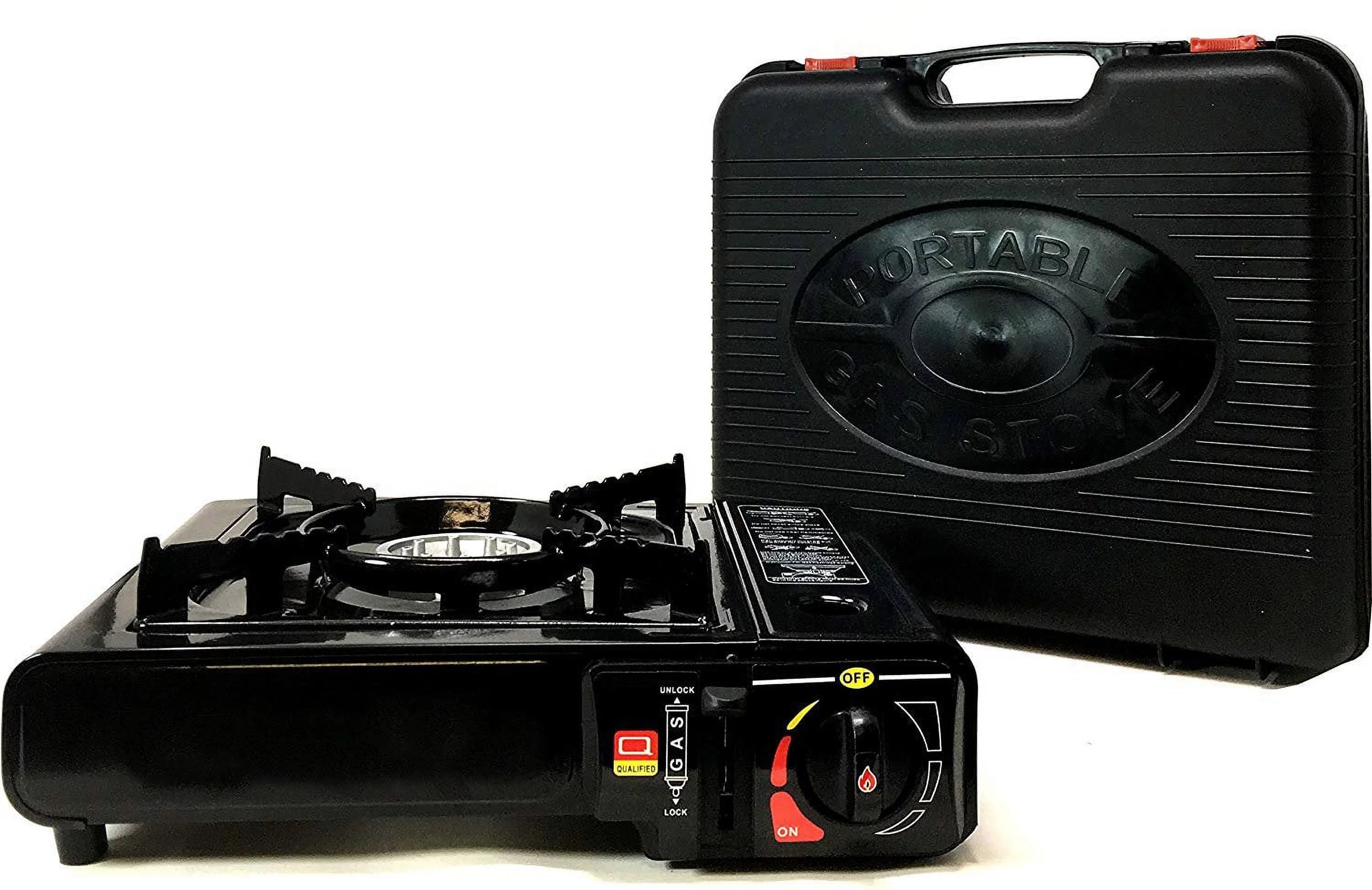 Portable Outdoor Butane Gas Stove with Stainless Steel Body and Carrying Case S92606