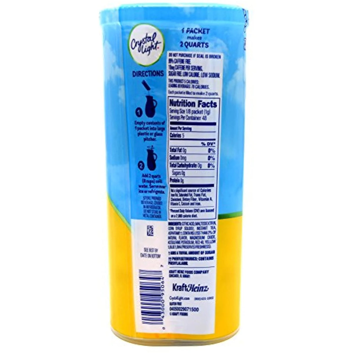 Lemon Iced Tea Drink Mix, 12-Quart Canister (Pack Of 5) C5235