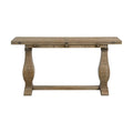 Reclaimed Natural Brown Solid Wood Flip Top Sofa Table D369