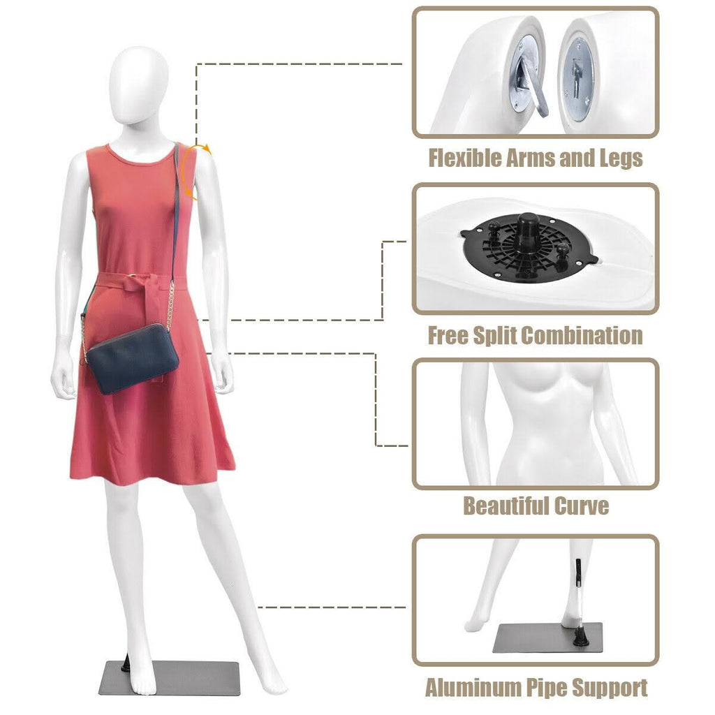 Full Body Female Mannequin with Metal Stand W7378