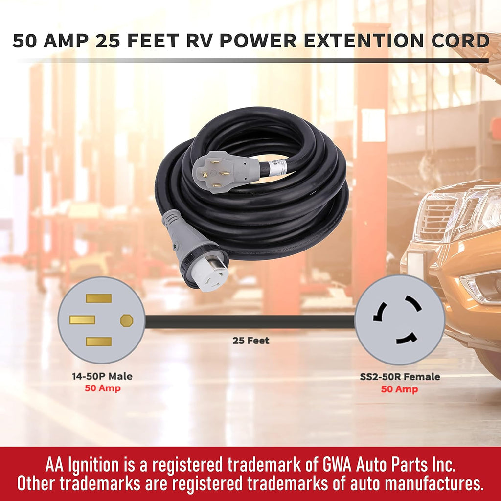 50 Amp 25 Feet RV Power Extension Cord U79988