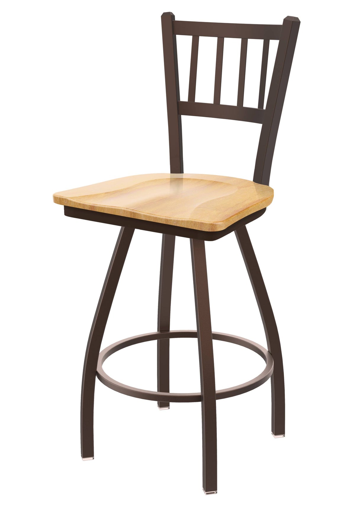Swivel Stool with Natural Maple Seat D6878
