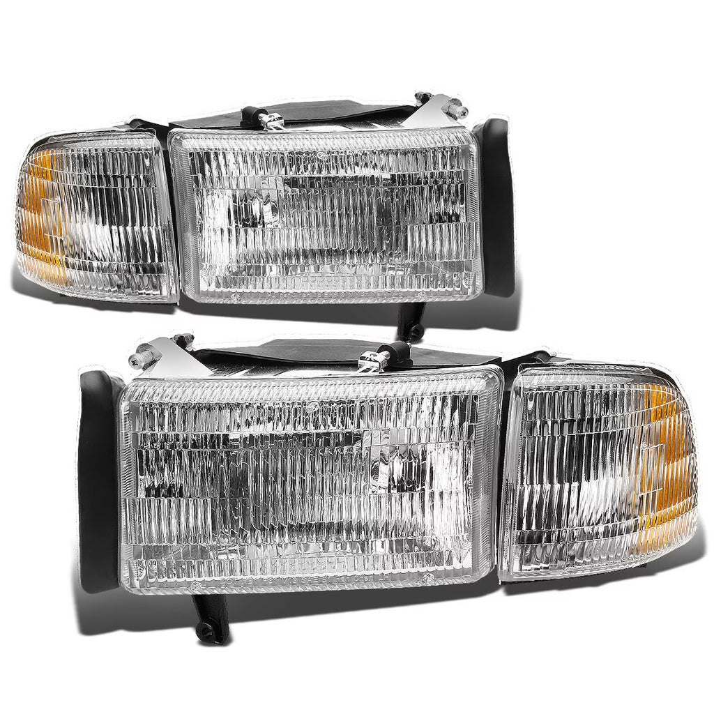 OE Style Chrome Housing Clear Corner Headlamp 4Pcs T246