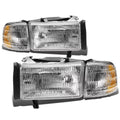OE Style Chrome Housing Clear Corner Headlamp 4Pcs T246
