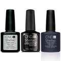 Shellac Combo 3ct Base Xpress5 Top Coat Indigo Frock Blue D6809