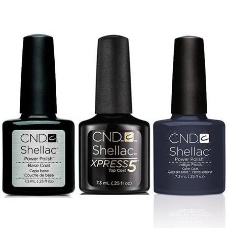 Shellac Combo 3ct Base Xpress5 Top Coat Indigo Frock Blue D6809