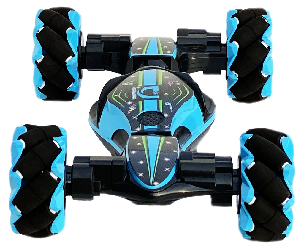 Blue 4WD 2.4Ghz Remote Control Stunt Car Toy Z2738