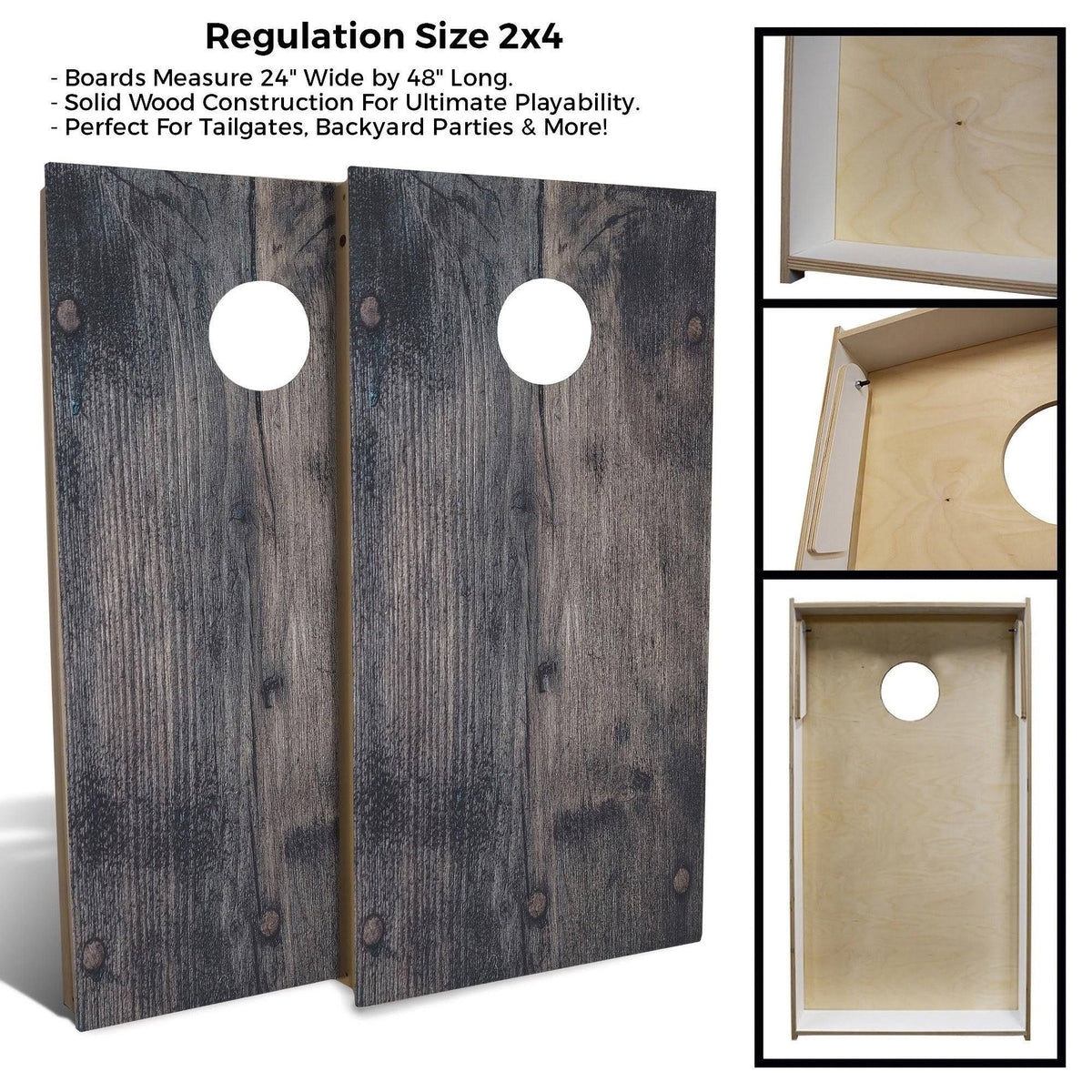 Black Nail Cornhole Set with Carrying Case K9960