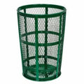 48 Gal Green Outdoor Metal Trash Container V7785