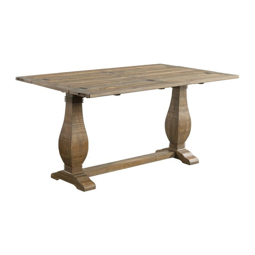 Reclaimed Natural Brown Solid Wood Flip Top Sofa Table D369