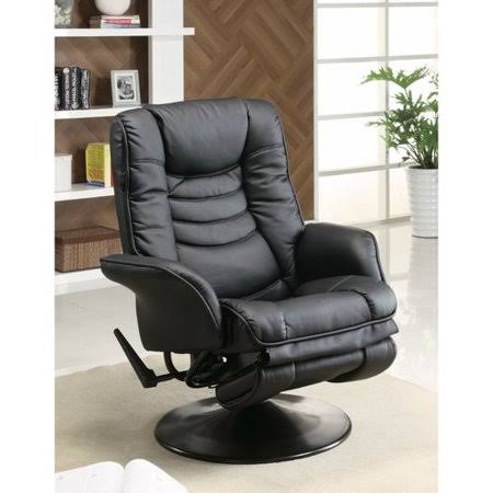 Black Glider Manual Swivel Recliner Y623